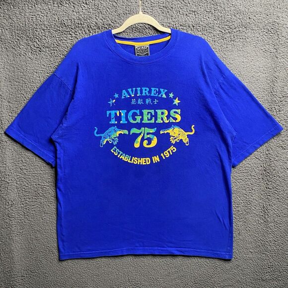 Vintage Y2K Avirex Tigers Brazil Graphic T-Shirt Mens XL Grunge Cyber - Picture 14 of 16